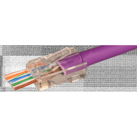 Złącze RJ45 męskie pass through UTP Kat 6 ref. 209906