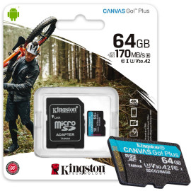 Karta pamięci microSD Kingston Canvas Go Plus microSDXC C10 UHS-I 64GB