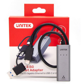 Adapter Unitek U1313C USB-A/C na RJ45 2.5G Ethernet