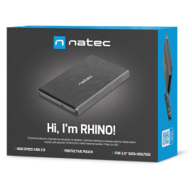 Zewnętrzna obudowa dysku Natec Rhino SATA 2.5cala USB 2.0 Slim czarny