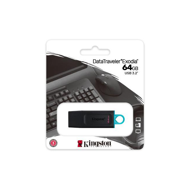 Kingston Pendrive Data Traveler Exodia 64GB USB3.1 Gen1 Kingston Pendrive Data Traveler Exodia 64GB USB3.1 Gen1