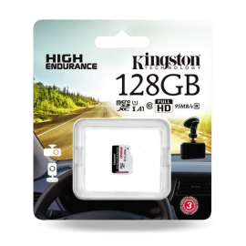 Karta pamięci microSD Kingston High-Endurance UHS-I 128GB 24/7 (rejestratory i monitoring)