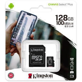 Karta pamięci microSD Kingston Canvas Select Plus microSDXC C10 UHS-I 128GB